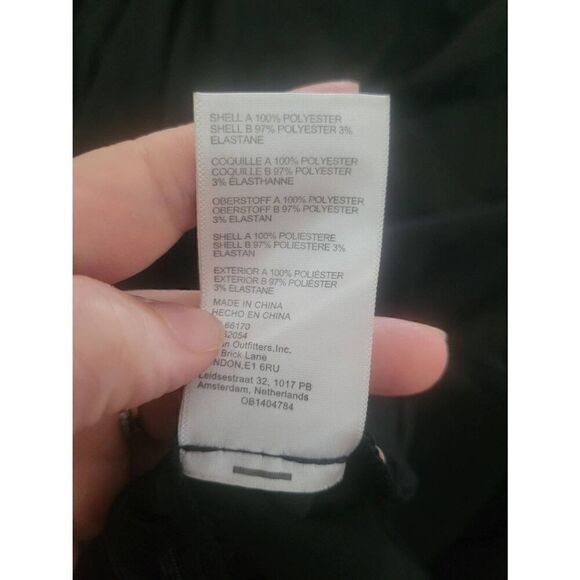 UO Urban Outfitters Phoebe Corsetted Long‎ Sleeve Shirt Dress Size Medium Black - Picture 7 of 9